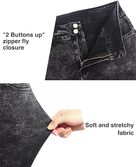 Womens Plus Size Skinny Jeans Stretchy High Waisted Classic Ankle Jean