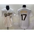 Los Angeles Dodgers #17 Shohei Ohtani White Gold Puhics Limited Stitched Jersey