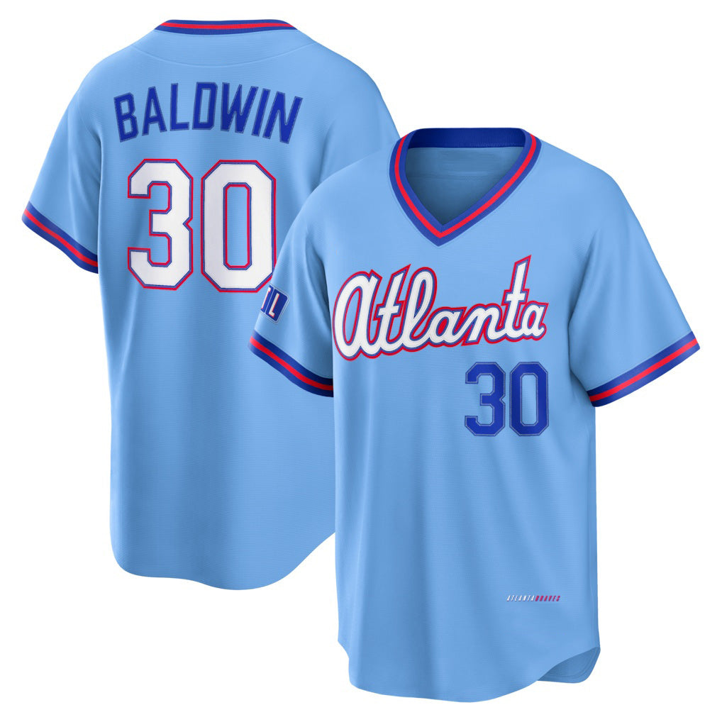 Atlanta Braves #30 Drake Baldwin Powder Blue Puhics 2026 City Connect Stadium Jersey