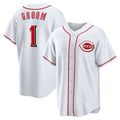 Cincinnati Reds #1 Groom White Puhics Home Replica Jersey