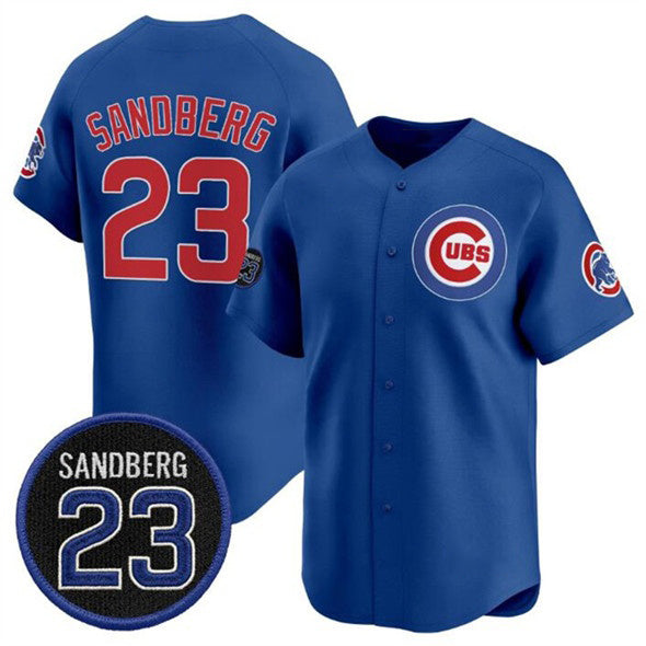 Chicago Cubs #23 Ryne Sandberg Royal Puhics 'Ryne Sandberg Tribute' Vapor Limited V2 Stitched Jersey