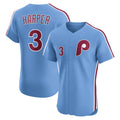 Philadelphia Phillies #3 Bryce Harper Light Blue Puhics Alternate Elite Jersey