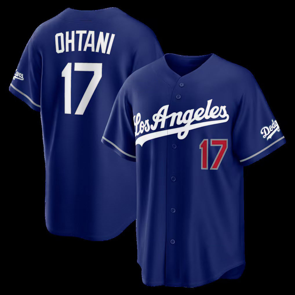 Los Angeles Dodgers #17 Shohei Ohtani Royal Puhics Alternate Stadium Jersey