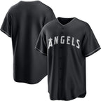 Los Angeles Angels Blank Black Puhics Lights Out Limited Stitched Jersey