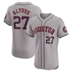 Houston Astros #27 Jose Altuve Gray Puhics Road Elite Player Jersey