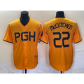 Pittsburgh Pirates #22 Andrew McCutchen Gold Puhics 2023 City Connect Stitched Jersey