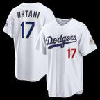 Los Angeles Dodgers #17 Shohei Ohtani White Puhics 2026 Gold Collection Stadium Jersey