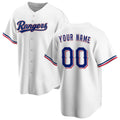 Custom Texas Rangers White Puhics Home Replica Jersey