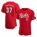 Cincinnati Reds #37 Tyler Stephenson Red Puhics Stitched Flex Base Jersey