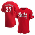 Cincinnati Reds #37 Tyler Stephenson Red Puhics Stitched Flex Base Jersey