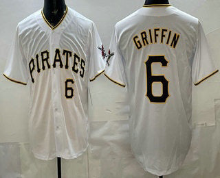 Pittsburgh Pirates #6 Konnor Griffin White Puhics Limited Jersey