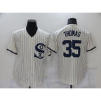 Chicago White Sox #35 Frank Thomas 2021 Cream Navy Puhics Field of Dreams Name Flex Base Stitched Jersey