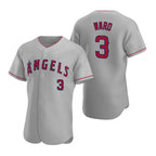 Los Angeles Angels #3 Waylor Ward Grey Puhics Flex Base Stitched Jersey