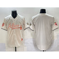 Atlanta Braves Blank Cream Puhics 2024 Atliens & Peach With Outkast Patch Vapor Limited Stitched Jersey
