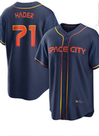 Houston Astros #71 Josh Hader 2022 Navy Blue Puhics City Connect Cool Base Stitched Jersey