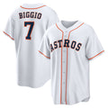 Houston Astros #7 Craig Biggio White Puhics Home Retired Player Replica Jersey