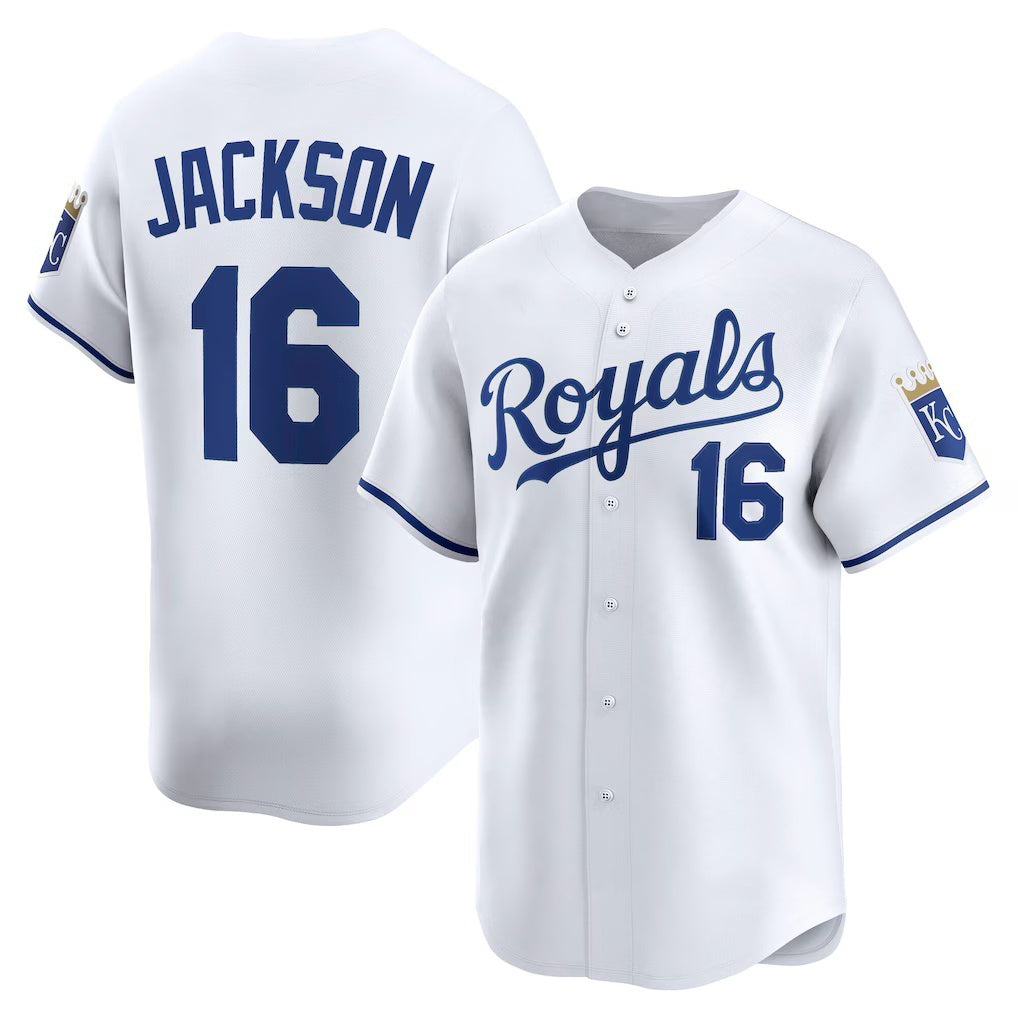 Kansas City Royals #16 Bo Jackson White Puhics Home Limited Player Jersey