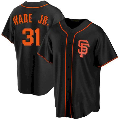 San Francisco Giants #31 LaMonte Wade Jr Black Puhics Replica Alternate Jersey