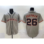 San Francisco Giants #26 Matt Chapman Gray Puhics  Cool Base Stitched Jersey 2