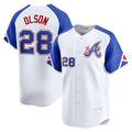 Atlanta Braves #28 Matt Olson White Puhics City Connect Limited Player Jersey