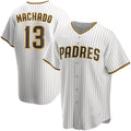 San Diego Padres #13 Manny Machado White Puhics Home Replica Player Jersey