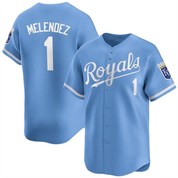 Kansas City Royals #1 MJ Melendez Light Blue Puhics Alternate Limited Stitched Jersey