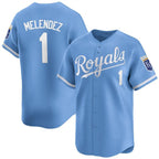Kansas City Royals #1 MJ Melendez Light Blue Puhics Alternate Limited Stitched Jersey
