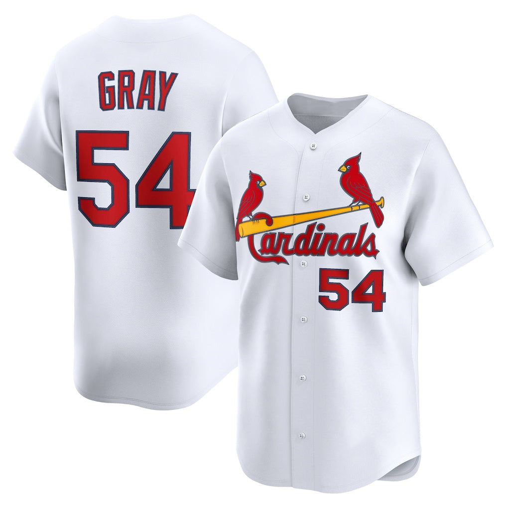 St. Louis Cardinals #54 Sonny Gray White Puhics Home Limited Player Jersey