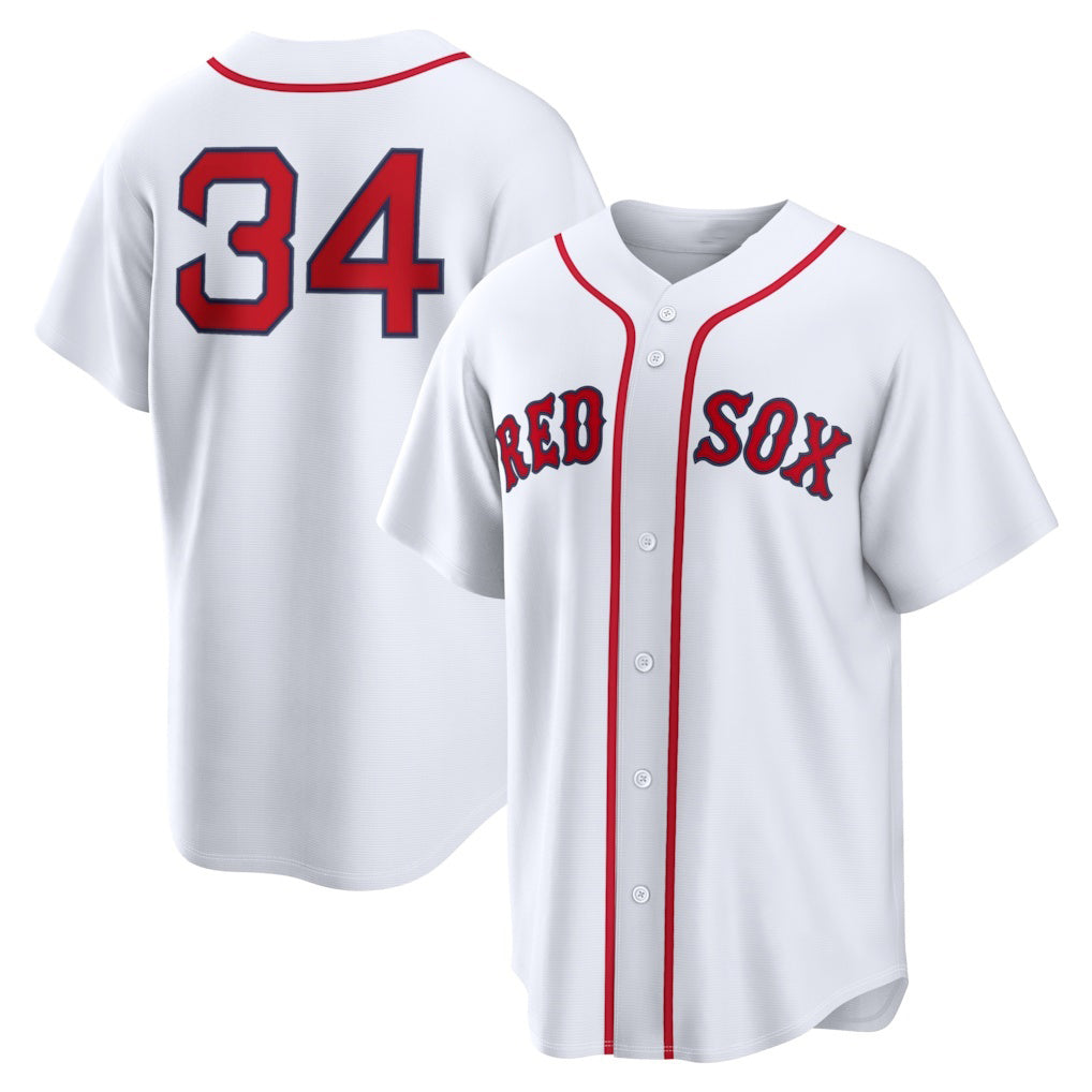 Boston Red Sox #34 David Ortiz White Puhics Home Replica Jersey
