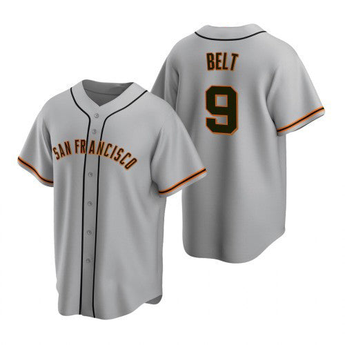 San Francisco Giants #9 Brandon Belt 2020 Grey Puhics Jersey