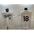 Los Angeles Dodgers #18 Yoshinobu Yamamoto White Gold Puhics Home Limited Stitched Jersey 2