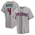 Arizona Diamondbacks #4 Ketel Marte Gray Puhics Road Replica Jersey