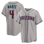 Arizona Diamondbacks #4 Ketel Marte Gray Puhics Road Replica Jersey