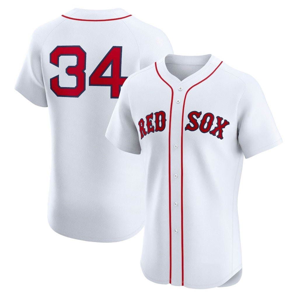 Boston Red Sox #34 David Ortiz White Puhics Home Elite Jersey