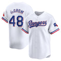 Texas Rangers #48 Jacob deGrom White Puhics Home Limited Player Jersey