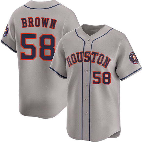 Houston Astros #58 Hunter Brown Navy Puhics 2025 City Connect Limited Stitched Jersey