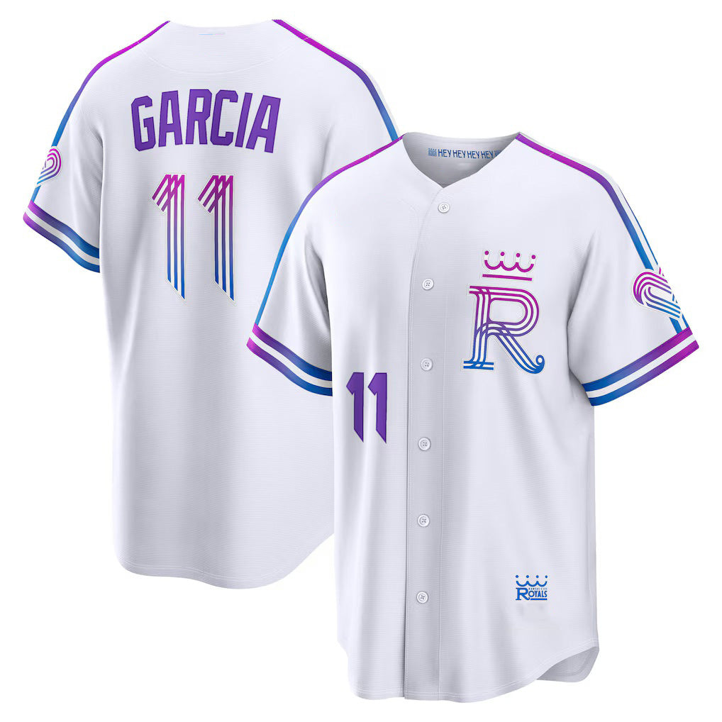 Kansas City Royals #11 Maikel Garcia White Puhics 2026 City Connect Stadium Jersey