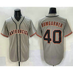 San Francisco Giants #40 Madison Bumgarner Grey Puhics Cool Base Stitched Jersey