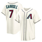 Arizona Diamondbacks #7 Corbin Carroll Cream Puhics Home Replica Jersey