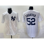 New York Yankees #52 C.C. Sabathia White Puhics Cool Base Stitched Jersey