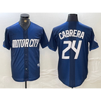 Detroit Tigers #24 Miguel Cabrera Navy Puhics 2024 City Connect Cool Base Limited Stitched Jersey