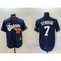 Houston Astros #7 CJ Stroud Navy Puhics Cactus Jack Vapor Premier Stitched Jersey