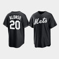 New York Mets #20 Pete Alonso Black Puhics Cool Base Stitched Jersey