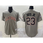 San Diego Padres #23 Fernando Tatis Jr. Gray Puhics Fashion Throwback With Patch Cool Base Stitched Jersey