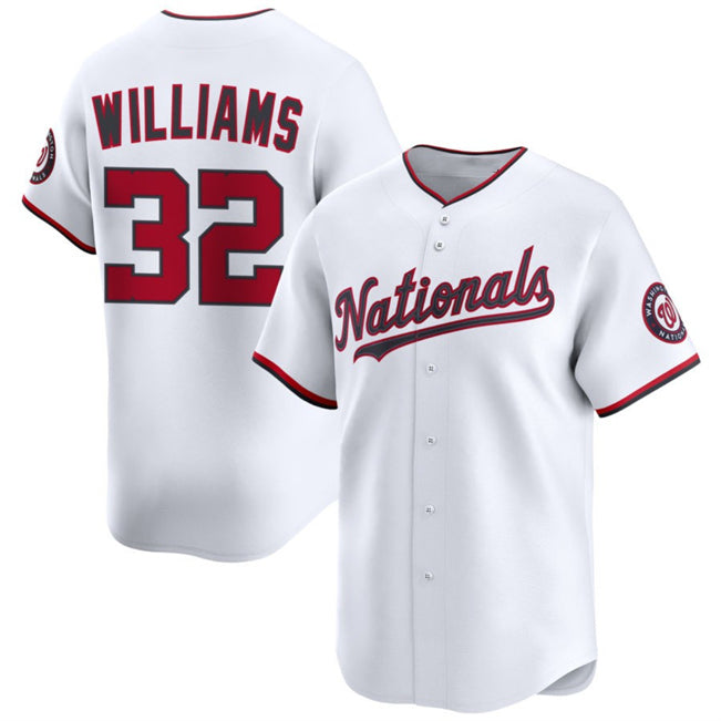 Washington Nationals #32 Trevor Williams White Puhics 2025 Home Limited Stitched Jersey