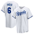 Kansas City Royals #6 Jonathan India White Puhics Home Replica Player Jersey