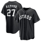 Houston Astros #27 Jose Altuve Black Puhics Lights Out Limited Stitched Baseball Jersey
