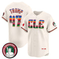 Cleveland Guardians #47 Donald Trump Cream Puhics Mexico Vapor Premier Limited Stitched Jersey