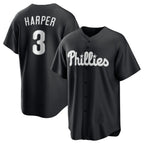 Philadelphia Phillies #3 Bryce Harper Black Puhics Lights Out Limited Stitched Jersey