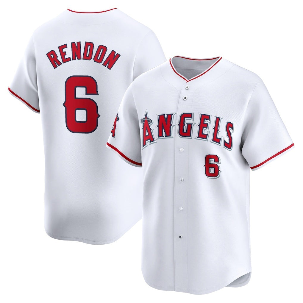 Los Angeles Angels #6 Anthony Rendon White Puhics Home Limited Player Jersey